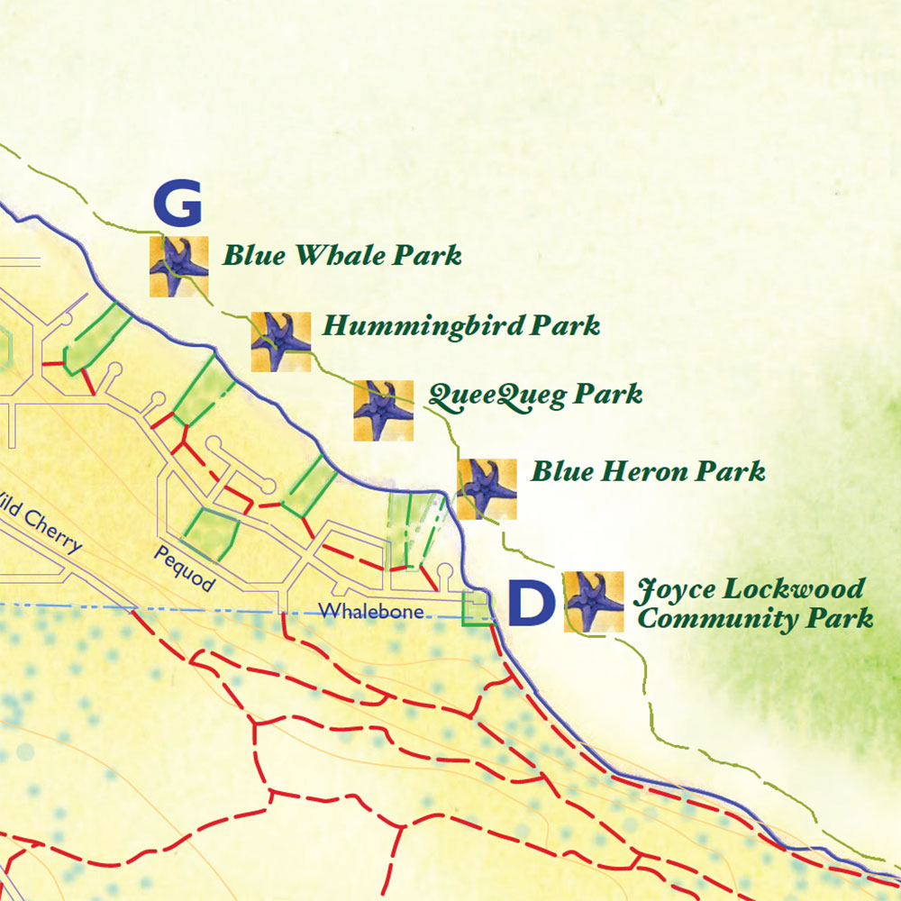 Map section for walking route
