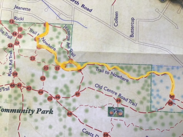 highlighted map showing working area