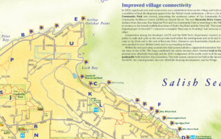 The image shows a section from a printed trail map